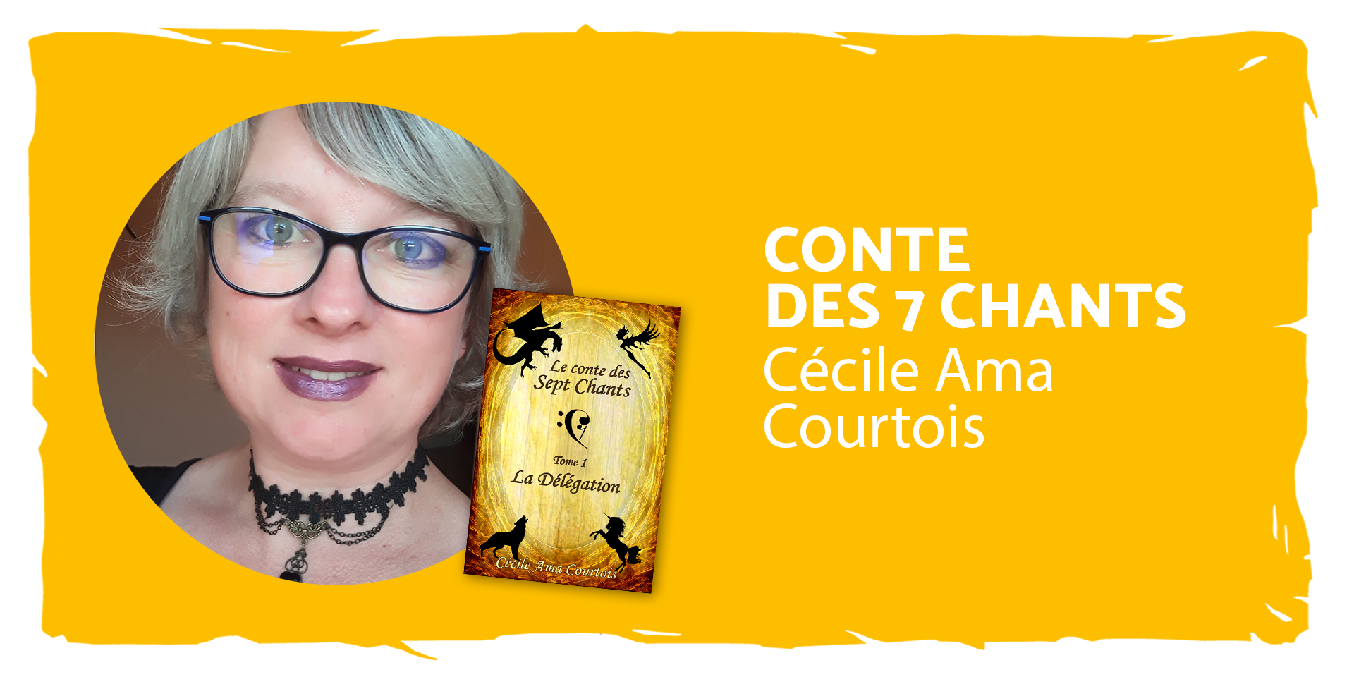 Couverture le Conte des 7 chants de Cécile Ama Courtois.